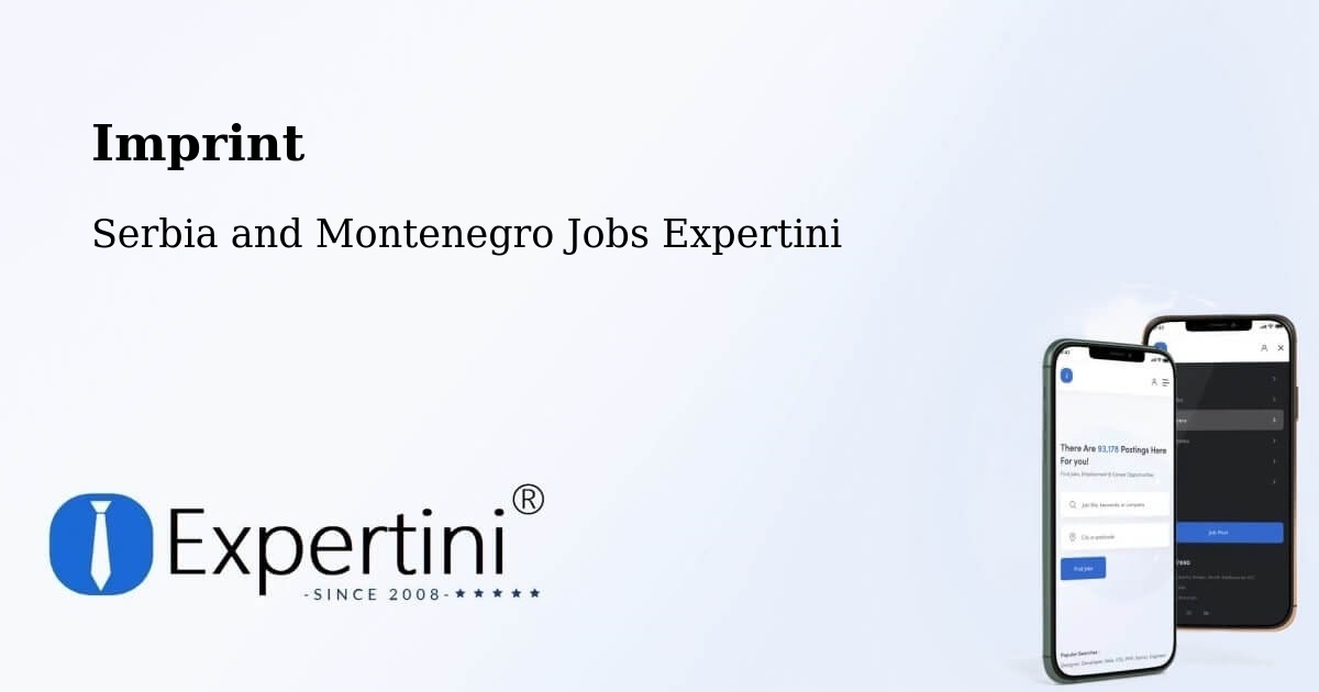 Imprint – Olds - Serbia and Montenegro Jobs Expertini